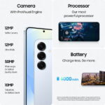Samsung Galaxy S25 256GB US Version, Unlocked Android Smartphone with 50MP Camera, 8K Video, Long Battery, Icyblue