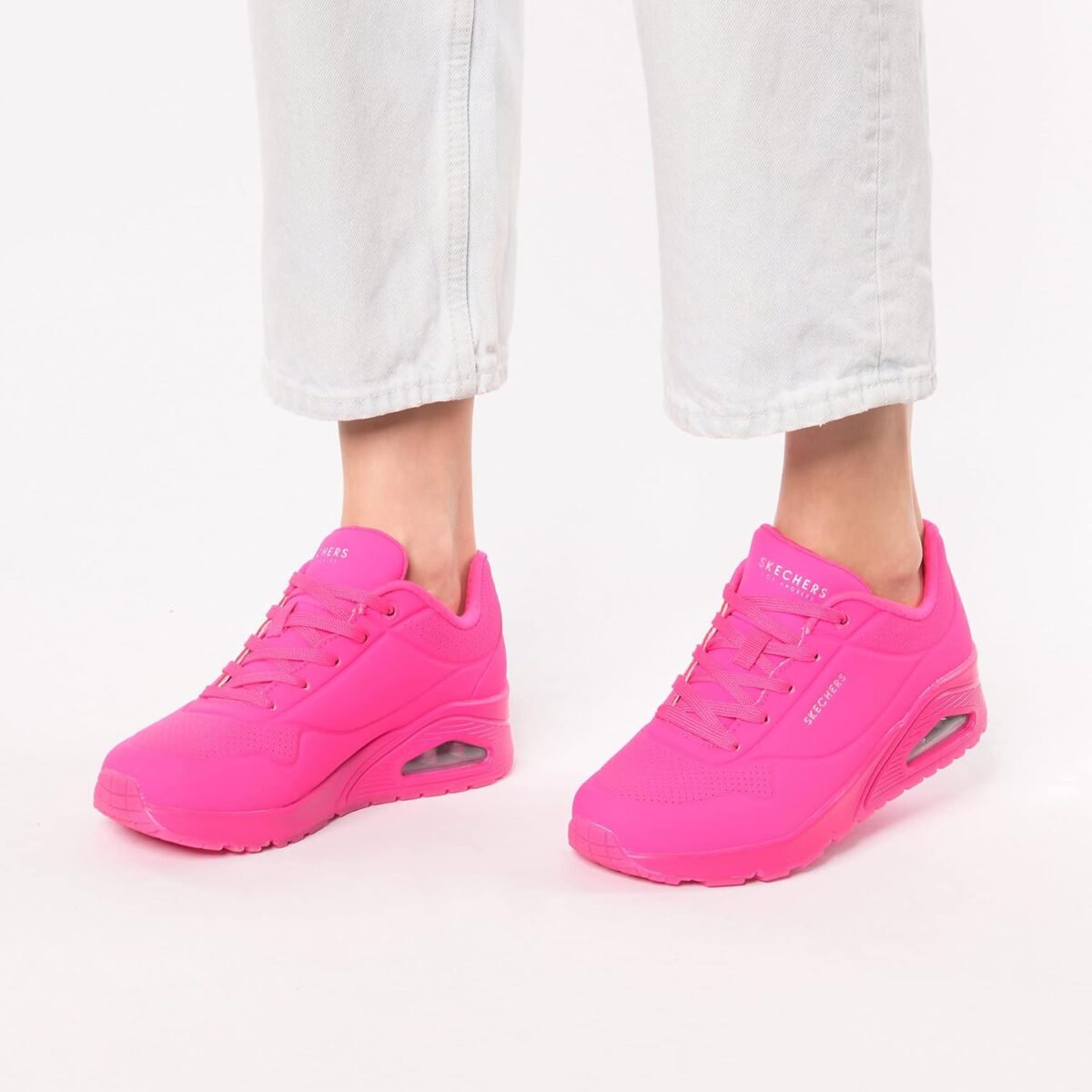 Skechers Women's Uno-Night Shades Sneaker Cooled Memory Foam, Skech-Air Midsole, Durabuck Upper