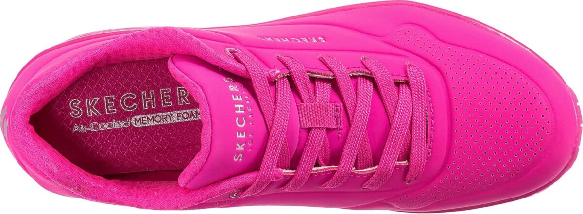 Skechers Women's Uno-Night Shades Sneaker Cooled Memory Foam, Skech-Air Midsole, Durabuck Upper
