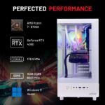 Skytech Azure Gaming PC Desktop, Ryzen 7 9700X 3.8 GHz (5.5GHz Turbo Boost), NVIDIA RTX 4060 8GB GDDR6, 1TB SSD, 16GB DDR5 RAM 6000, 650W Gold PSU, 360mm ARGB AIO, Wi-Fi, Win 11...