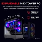 Skytech Gaming Azure 3 Desktop PC, Ryzen 7 7800X3D 4.2 GHz (5GHz Turbo), NVIDIA RTX 5060 Ti 16GB, 1TB Gen4 NVMe SSD, 32GB DDR5 RAM 6000 RGB, 650W Gold PSU, 360mm ARGB AIO,...