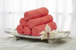 Softolle 100% Cotton Ring Spun Wash Cloths – Bulk Pack of Washcloths – 12x12 Inches – Wash Cloth for Face, Highly Absorbent, Soft and Face Towels (Coral, 24 Pack)