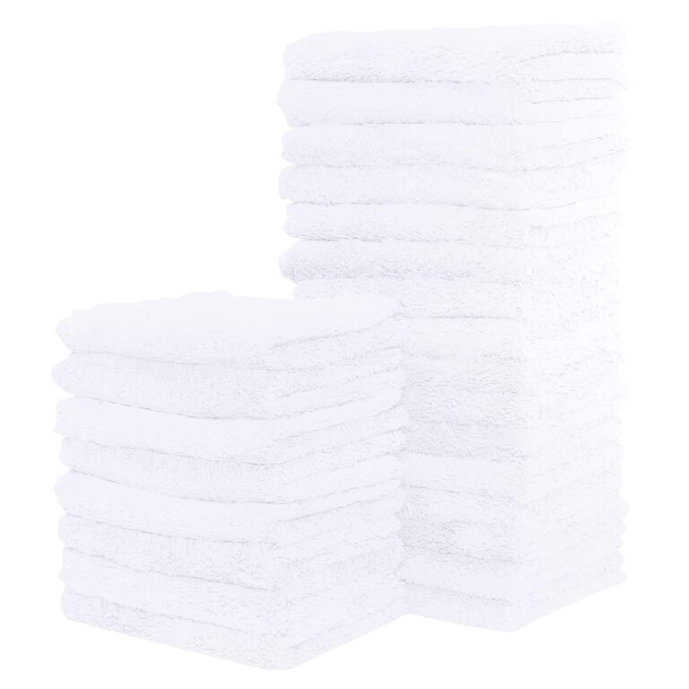 Sunny zzzZZ 24 Pack Kitchen Dishcloths - Does Not Shed Fluff - Reusable Dish Towels, Dish Cloths, Super Absorbent Coral Fleece Cleaning Cloths, Nonstick Oil Washable Fast...
