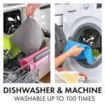 SUPERSCANDI 6 Pack Swedish Dishcloths for Kitchen - 100% Biodegradable & Compostable Reusable Paper Towels Washable, Food-Safe & Without Plastic - Dish Rags Suitable for Any...
