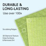 Swedish Dishcloth Cellulose Sponge Cloths – Bulk 10 Pack of Eco-Friendly No Odor Reusable Cleaning Cloths for Kitchen – Absorbent Dish Cloth Hand Towel (10 Dishcloths – Assorted)