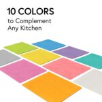 Swedish Dishcloth Cellulose Sponge Cloths – Bulk 10 Pack of Eco-Friendly No Odor Reusable Cleaning Cloths for Kitchen – Absorbent Dish Cloth Hand Towel (10 Dishcloths – Assorted)