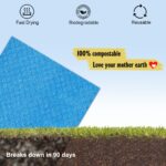 Swedish Dishcloths - 10 Pack Reusable Kitchen Dishcloths - Ultra Absorbent Dish Towels for Washing Dishes - Cellulose Sponge Cloth Cleaning Cloths - Blue