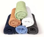 Towel and Linen Mart 100% Cotton - 24 Pack Wash Cloth Set - Flannel Face Cloths, Highly Absorbent and Soft Feel Fingertip Towels (Multi, Pack of 24)
