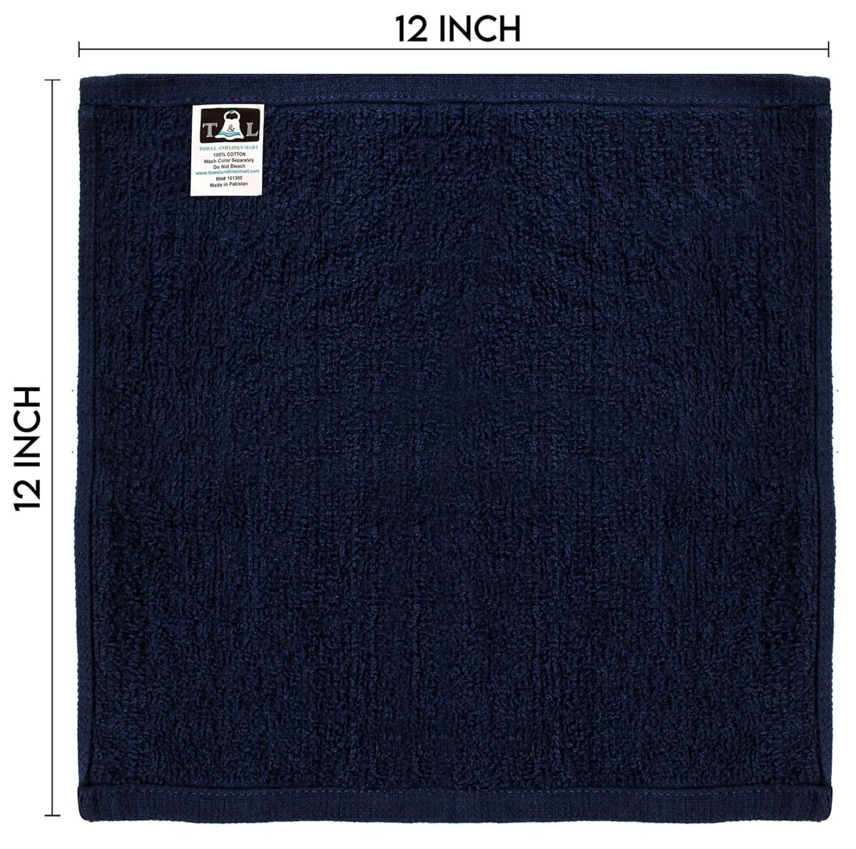 Towel and Linen Mart 100% Cotton - 24 Pack Wash Cloth Set - Flannel Face Cloths, Highly Absorbent and Soft Feel Fingertip Towels (Multi, Pack of 24)
