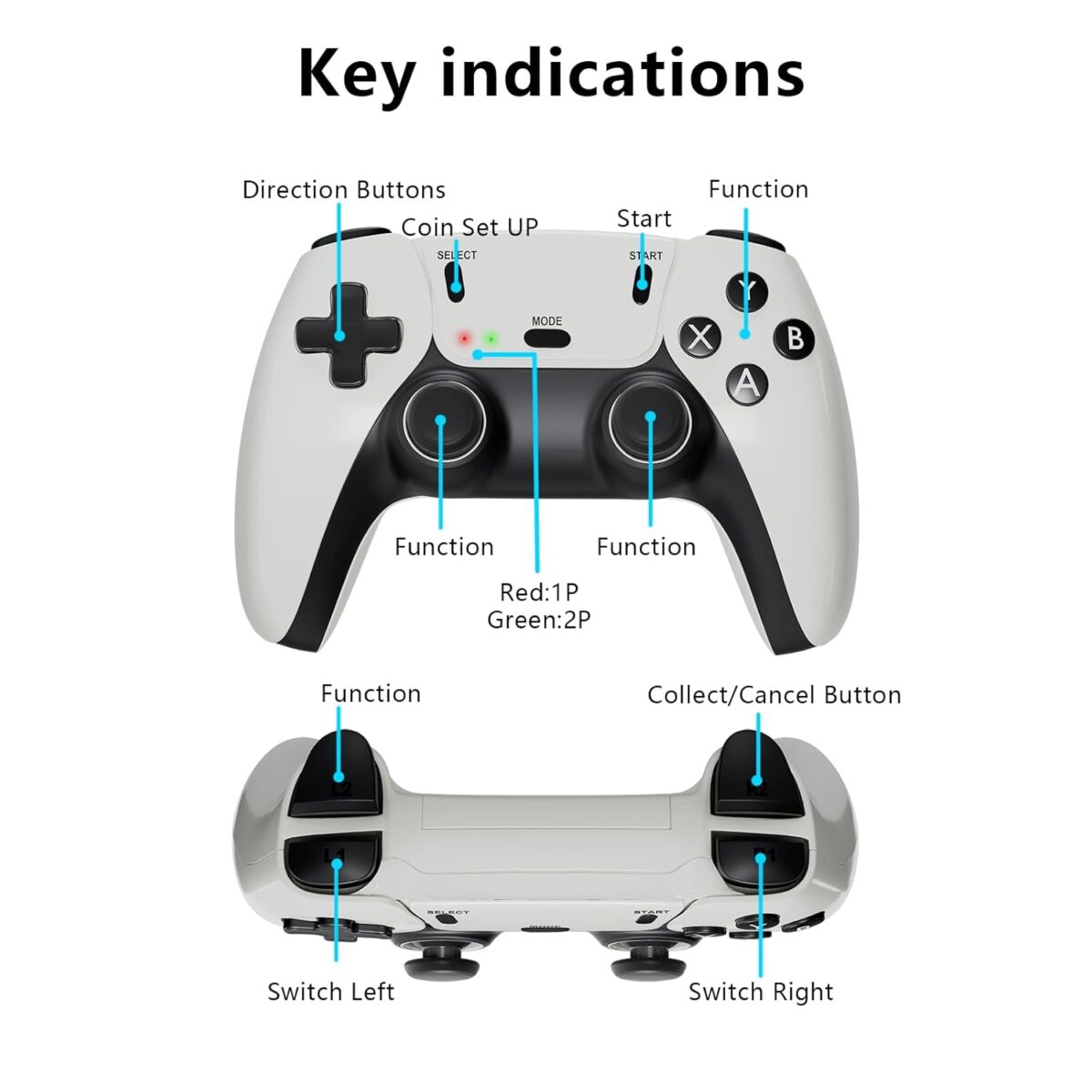 Upgraded Model Wireless Retro Game Stick,Retro Video Game Console,9 emulators, (64G),with Over 40000 Built-in Electronic Games,4K HDMI Output,Dual 2.4G Wireless Control Plug and...
