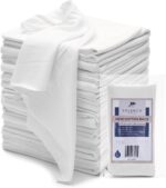 VALENGO Lint Free 100% Cotton New Rags for Dust Cleaning, Soft Tshirt Rags for Cast Iron, Staining Wood, Shoe Polish Cloth Bag, 17”x17”- (7 Pack)