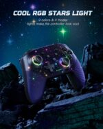 VOYEE Switch Controller, LED Star Wireless Pro Controllers Compatible with Lite/OLED, Multi-Platform Windows PC with 9 Colors Colorful RGB...