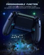 VOYEE Switch Controller, LED Star Wireless Pro Controllers Compatible with Lite/OLED, Multi-Platform Windows PC with 9 Colors Colorful RGB...