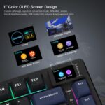 Womier S-K80 75% Keyboard with Color Multimedia Display Mechanical Gaming Keyboard, Wired Hot Swappable Gasket Mount RGB Custom Key Board, Pre-lubed Stabilizer for Mac/Win,...
