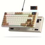Womier S-K80 75% Keyboard with Color Multimedia Display Mechanical Gaming Keyboard, Wired Hot Swappable Gasket Mount RGB Custom Key Board, Pre-lubed Stabilizer for Mac/Win,...