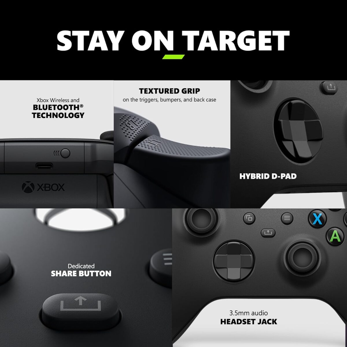 Xbox Wireless Gaming Controller (2025) – Carbon Black – Play on Xbox, Windows, Android, iOS, FireTV Sticks, Smart TVs, VR Headsets