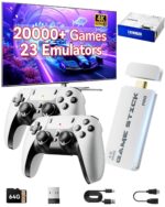 2025 Upgraded Retro Gaming Console Stick, Classic Video Games Stick with 4K HDMI, Built-in 23 Emulators, 20000+ Games - Plug & Play TV Video Gaming Stick with Upgrade Dual 2.4G...