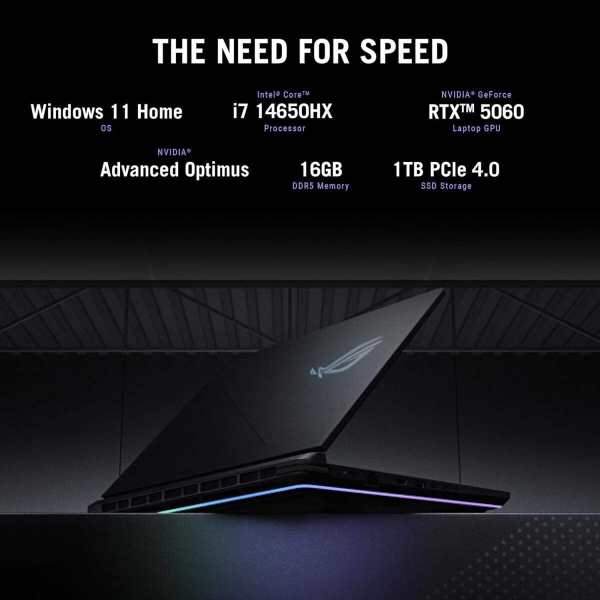 ASUS ROG Strix G16 (2025) Gaming Laptop, 16” FHD+ 16:10 165Hz/3ms Display, NVIDIA® GeForce RTX™ 5060 Laptop GPU, Intel® Core™ i7 Processor 14650HX, 16GB DDR5, 1TB Gen 4 SSD,...