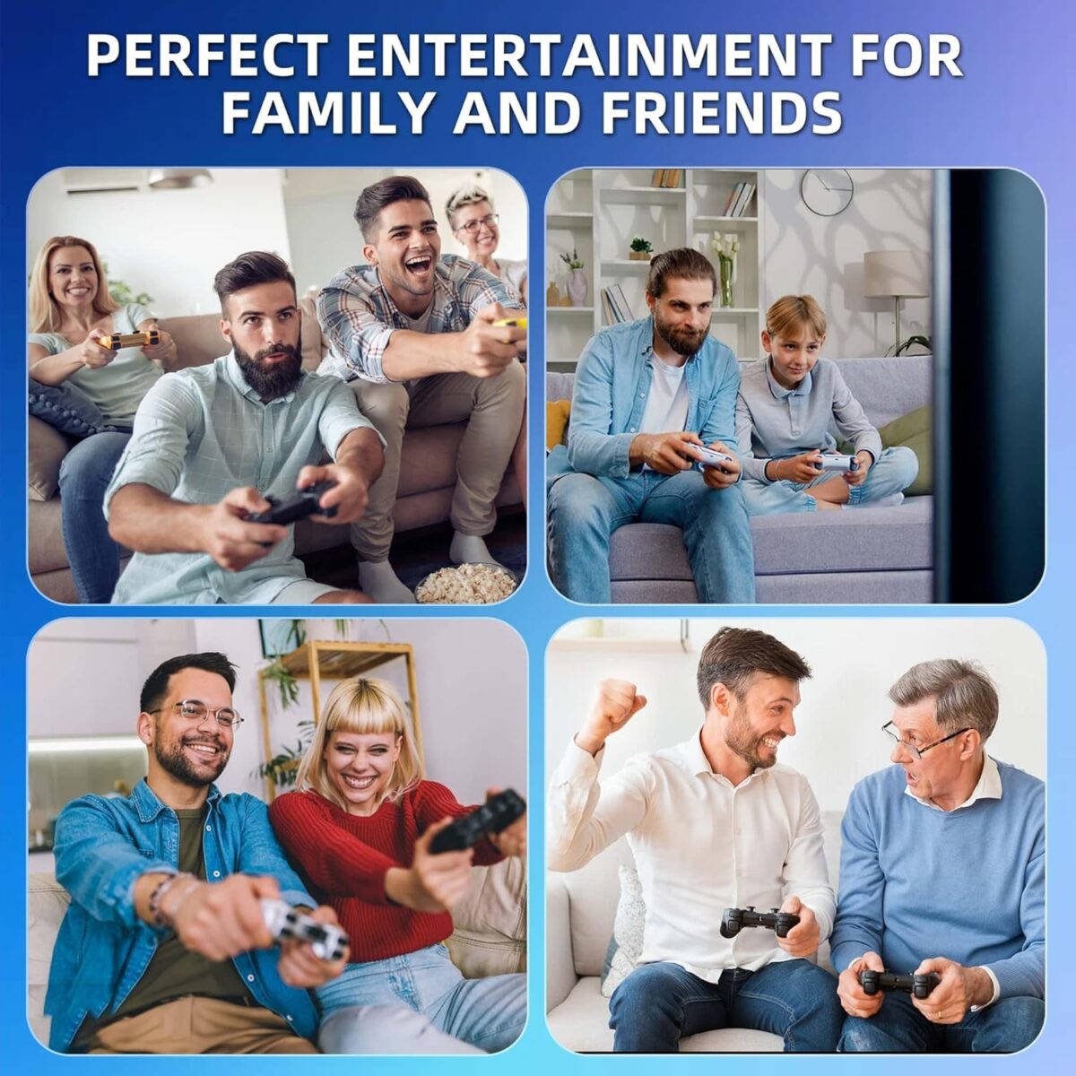BADGOAL 2025 Upgrades Retro Game Console Stick Pro, Nostalgia Gaming Stick, Over 20,000 Games and 23 Emulators, Upgraded Dual 2.4G Wireless Controllers, Plug & Play TV Video...
