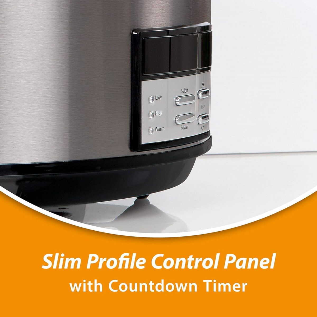 Crock-Pot 6 Quart Programmable Slow Cooker with Timer and Auto Food Warmer Setting, Stainless Steel