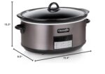 Crock-Pot Large 8-Quart Programmable Slow Cooker with Auto Warm Setting Black Stainless Steel Includes Cookbook (Pack of 1)