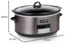 Crock-Pot Large 8-Quart Programmable Slow Cooker with Auto Warm Setting Black Stainless Steel Includes Cookbook (Pack of 1)