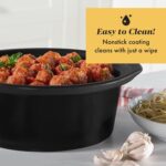 Crock-Pot Large 8-Quart Programmable Slow Cooker with Auto Warm Setting Black Stainless Steel Includes Cookbook (Pack of 1)