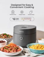 CUCKOO Rice Cooker 3 Cup Uncooked / 6 Cup Cooked, Modern Fuzzy Logic Rice Cooker Small with Delay Timer & Keep Warm Setting, Versatile Food Steamer for Cooking, Non-Stick Inner...
