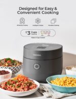 CUCKOO Rice Cooker 3 Cup Uncooked / 6 Cup Cooked, Modern Fuzzy Logic Rice Cooker Small with Delay Timer & Keep Warm Setting, Versatile Food Steamer for Cooking, Non-Stick Inner...