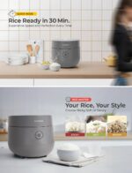 CUCKOO Rice Cooker 3 Cup Uncooked / 6 Cup Cooked, Modern Fuzzy Logic Rice Cooker Small with Delay Timer & Keep Warm Setting, Versatile Food Steamer for Cooking, Non-Stick Inner...