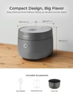 CUCKOO Rice Cooker 3 Cup Uncooked / 6 Cup Cooked, Modern Fuzzy Logic Rice Cooker Small with Delay Timer & Keep Warm Setting, Versatile Food Steamer for Cooking, Non-Stick Inner...