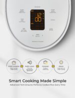 CUCKOO Rice Cooker 3 Cup Uncooked / 6 Cup Cooked, Modern Fuzzy Logic Rice Cooker Small with Delay Timer & Keep Warm Setting, Versatile Food Steamer for Cooking, Non-Stick Inner...