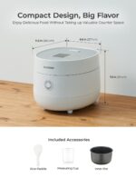 CUCKOO Rice Cooker 3 Cup Uncooked / 6 Cup Cooked, Modern Fuzzy Logic Rice Cooker Small with Delay Timer & Keep Warm Setting, Versatile Food Steamer for Cooking, Non-Stick Inner...