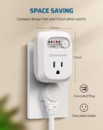 DEWENWILS Indoor Countdown Timer Outlet, 15/30/45/60min Settings, Auto Shut Off Safety Outlet for Curling Iron, Steam Iron, Cell Phone, 125V/15A/1000W, Grounded, 3 Prong, 1/3 HP