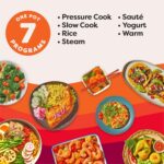 Instant Pot Duo 7-in-1 Electric Pressure Cooker, Slow Cooker, Rice Cooker, Steamer, Sauté, Yogurt Maker, Warmer & Sterilizer, Includes App With Over 800 Recipes, Stainless...