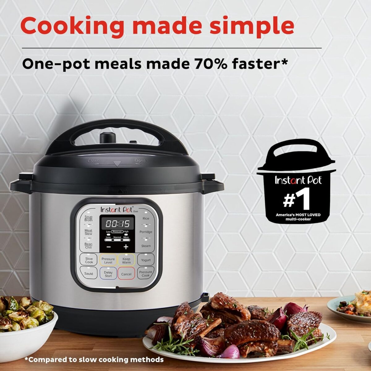 Instant Pot Duo 7-in-1 Mini Electric Pressure Cooker, Slow Rice Cooker, Steamer, Sauté, Yogurt Maker, Warmer & Sterilizer, Includes Free App with over 1900 Recipes, Stainless...