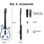 Lyvix Guitar Hero Guitar Controller for PS4/PS3/PC, Wireless Rechargeable Game Guitar for Guitar Hero, Rock Band, Clone Hero, Fortnite Festival, with Replaceable Straps, RGB...