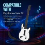 Lyvix Guitar Hero Guitar Controller for PS4/PS3/PC, Wireless Rechargeable Game Guitar for Guitar Hero, Rock Band, Clone Hero, Fortnite Festival, with Replaceable Straps, RGB...