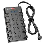 Power Strip, SUPERDANNY Surge Protector with 22 AC Outlets and 6 USB Charging Ports, 1875W/15A, 2100 Joules, 6.5Ft Flat Plug Heavy Duty Extension Cord for Home, Office, Dorm,...