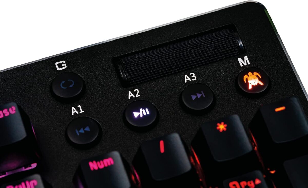 Scorpion V1 Wired Mechanical Gaming Keyboard - USB-A W/USB-C Connection Adaptor â€“ Tactile & Clicky â€“ Brilliant RGB Lighting Customizable Keys & Multimedia Function 104 Keys