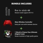 Xbox Wireless Controller Pulse Cipher Special Edition + Fire TV Stick 4K (2023) Game Pass Ultimate 1 Month Bundle Series X|S, One, Windows & Cloud Gaming
