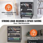 12U Open Frame Server Rack, 15''-40'' Adjustable Depth, Free Standing or Wall Mount Network Server Rack, 4 Post AV Rack with Casters, Holds All Your