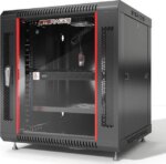 15U Server Cabinet Networking Rack 35-inch Depth Standing Enclosed Locking Network Enclosure on Wheels - POWERSTRIP - CASTERS - SHELF - DUST-PROOF