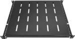1U Sliding Rack Shelf 19" Server Rack Mount Cabinet 14"-22" Adjustable Depth 4 Post