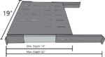 1U Sliding Rack Shelf 19" Server Rack Mount Cabinet 14"-22" Adjustable Depth 4 Post