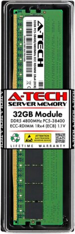 32GB RAM Replacement for Micron MTC20F1045S1RC48BA2 | DDR5 4800MHz PC5-38400 ECC RDIMM 1Rx4 Server Memory