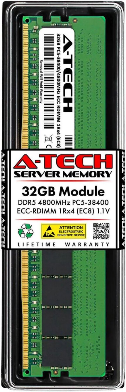 32GB RAM Replacement for Micron MTC20F1045S1RC48BA2 | DDR5 4800MHz PC5-38400 ECC RDIMM 1Rx4 Server Memory
