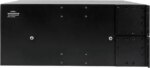 4U drawer mounts in EIA-standard 19 in. 2-post rack to store tools, notes, cables, computer discs and other essential rack equipment accessories up to