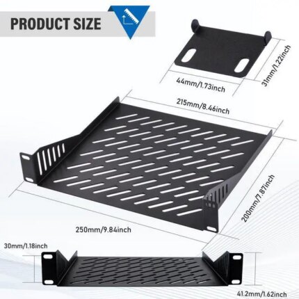 52Pi 1U Rack Shelf, 10 inch Rack Accessories for DeskPi Rackmate T0/T1 Server Cabinets