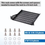 52Pi 1U Rack Shelf, 10 inch Rack Accessories for DeskPi Rackmate T0/T1 Server Cabinets